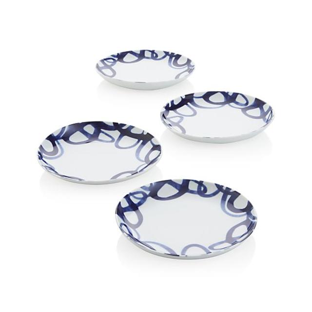 Set of 4 Como Swirl Salad Plates