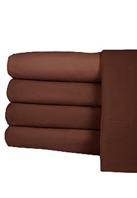 Shavel MICRO FLANNEL Chocolate Flannel Sheet Set - Queen