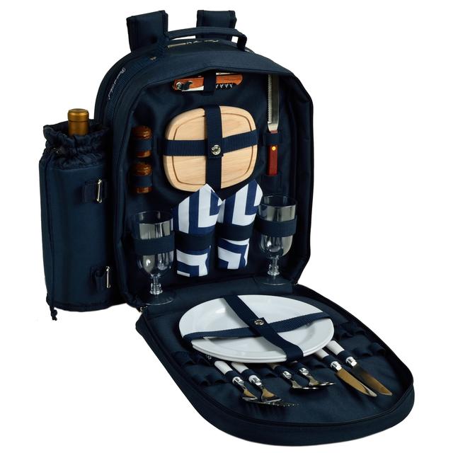 Picnic at Ascot Bold Chevron Picnic Backpack for Two