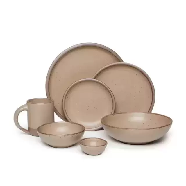 7-Piece Pottery Dinner Set by East Fork - Morel