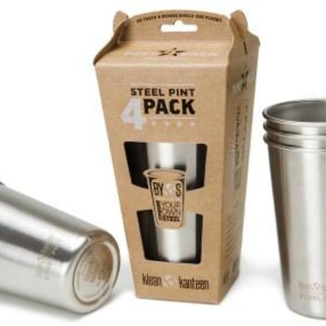 Klean Kanteen Stainless-Steel Pint Cup - 16 fl. oz. - Package of 4