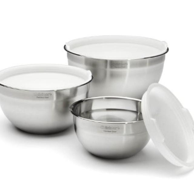 Stainless Steel Mixing Bowls with Lids, Set of 3