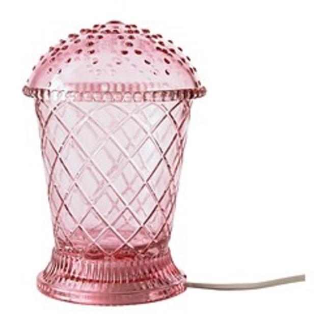 VÅRBY LED table lamp, pink