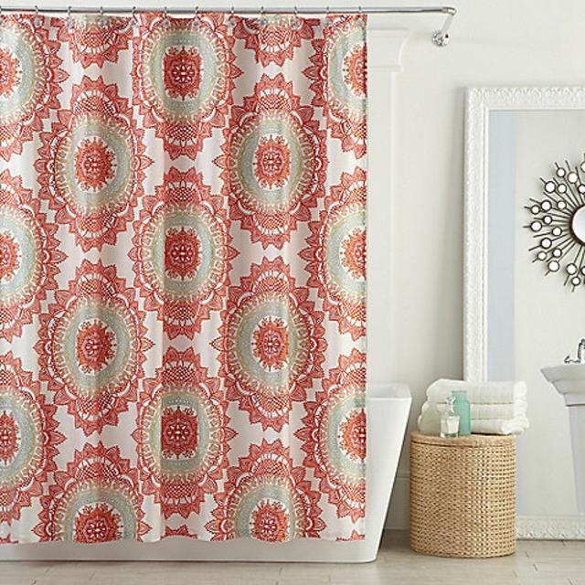 Anthology™ Bungalow 72-Inch x 72-Inch Shower Curtain in Coral