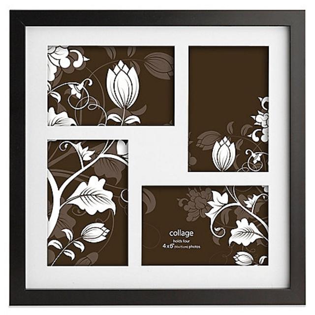 Prinz Soho 4-Inch x 6-Inch Matted 4-Picture Collage Frame in Black
