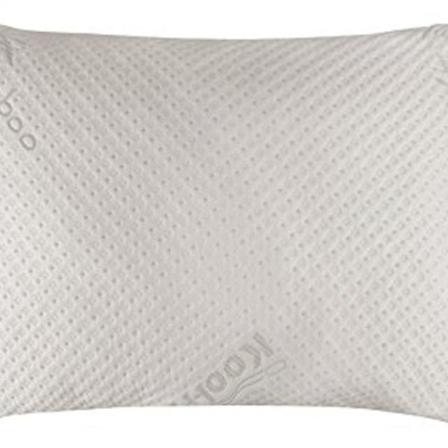 Snuggle-Pedic Ultra-Luxury Bamboo Shredded Memory Foam Pillow Combination With Kool-Flow Micro-Vented Covering - Standard
