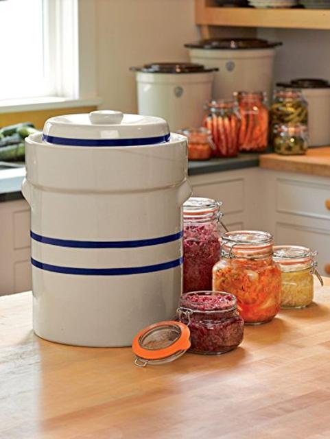 Ohio Stoneware 3 Gallon Fermentation/Preserving Crock Set - Great for Pickling and Sauerkraut!!