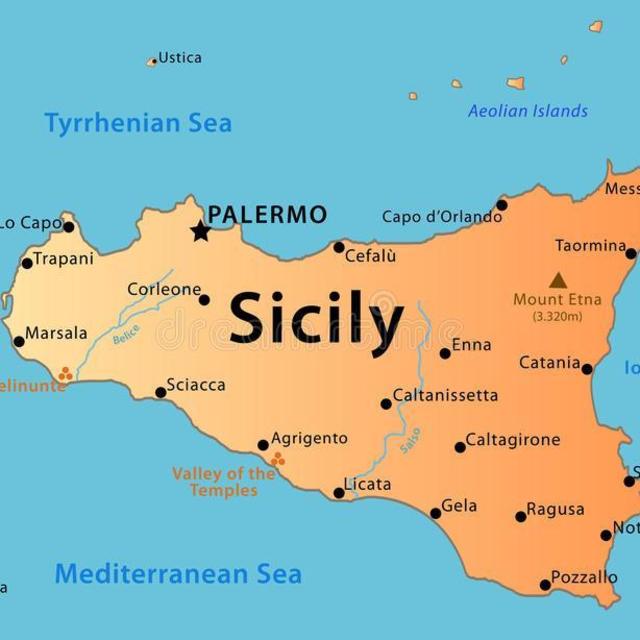Flight from Naples to Sicily
