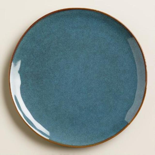 Indigo Organic Reactive Glaze Salad Plates, Set of 2
