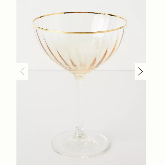 Waterfall Coupe Glasses, Honey Luster