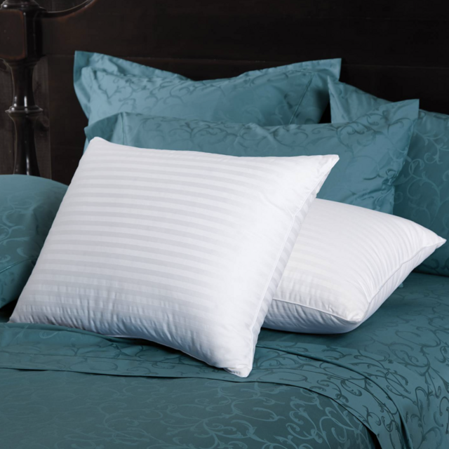 Cuddledown Damask Stripe Synthetic Fill Pillow (Euro)