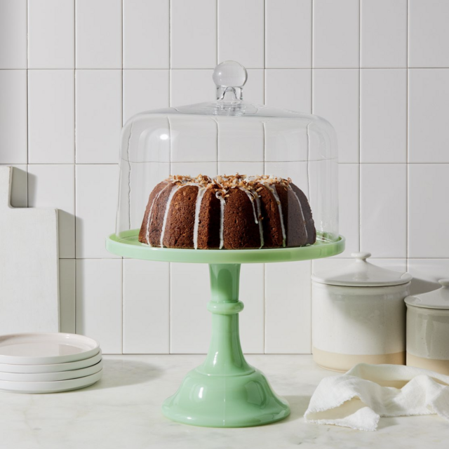 Blown Glass Cake Stand Dome