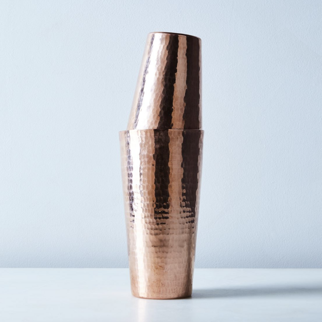 Hammered Copper Boston Cocktail Shaker