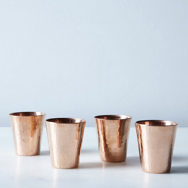 Hammered Copper Shot Glasses (Set of 4)