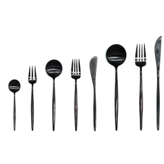 Cutipol Moon Black Collection, 20-Piece Place Setting