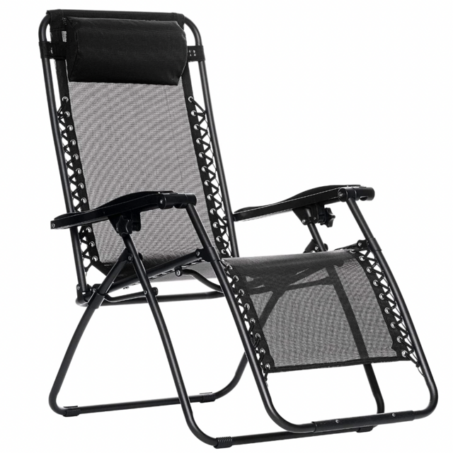 Outdoor Adjustable Zero Gravity Folding Reclining Lounge Chair