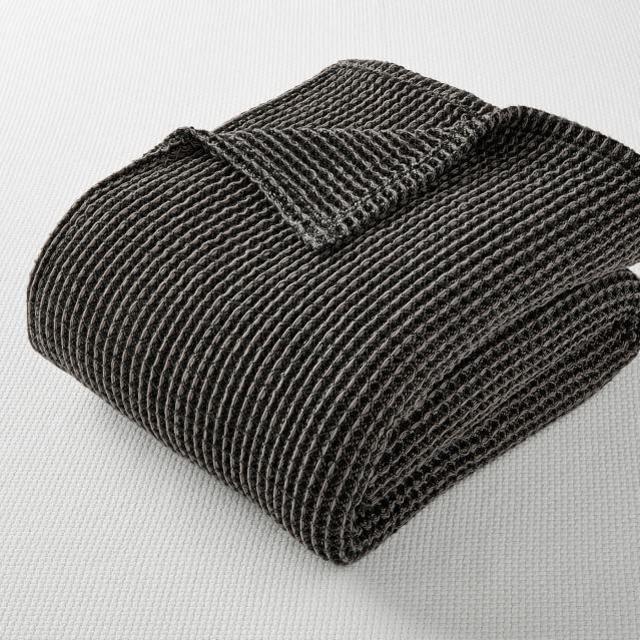 Charcoal Waffle Blanket, King/Cal King
