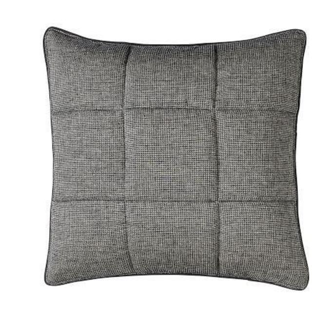 Ebony Belgian Flax Linen Waffle Euro Shams, Set of 3