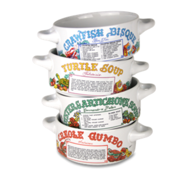 New Orleans Restaurant Recipe Gumbo Bowls (Set of 4)