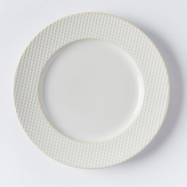 Textured Dinnerware Set - Salad Plates in Dots