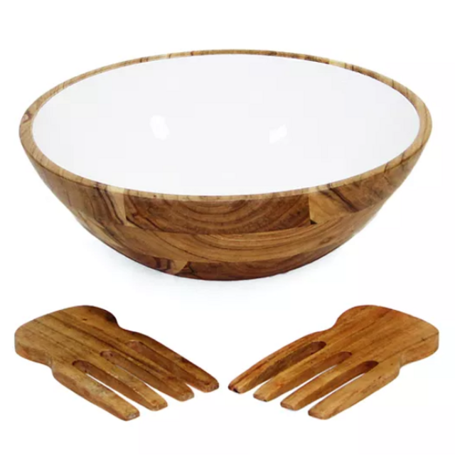 Food Network™ Acacia Wood Salad Bowl Set