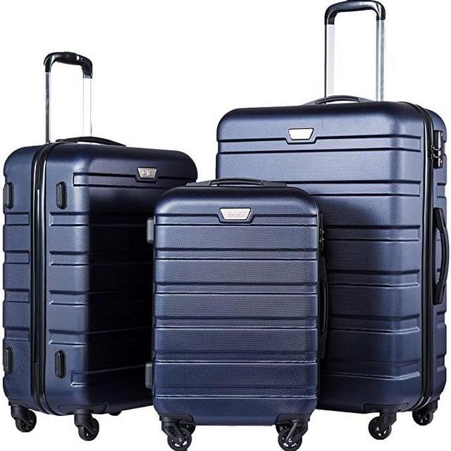 COOLIFE Luggage 3 Piece Set Suitcase Spinner Hardshell Lightweight TSA Lock 4 Piece Set