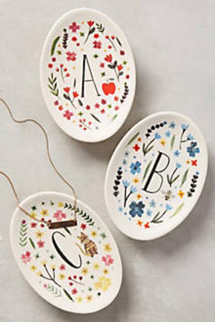 Monogrammed Meadow Trinket Dish