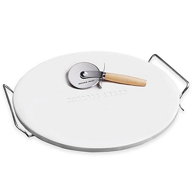Sharper Image® Pizza Stone and Pizza Cutter Set