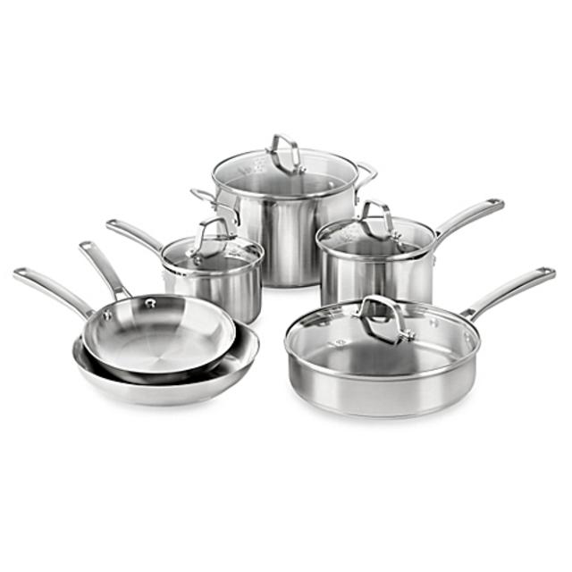 Calphalon® Classic Stainless Steel 10-Piece Cookware Set and Open Stock