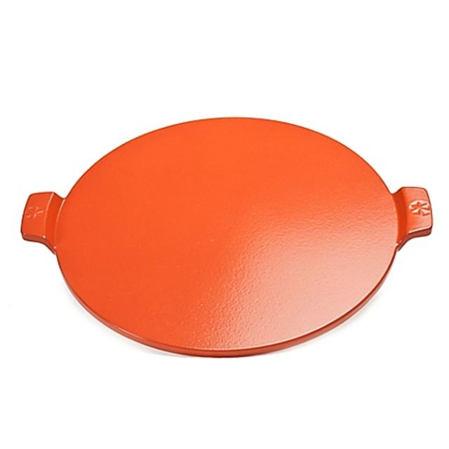 Pizzacraft™ Cordierite 14.5-Inch Round Glazed Pizza Stone with Handles in Red