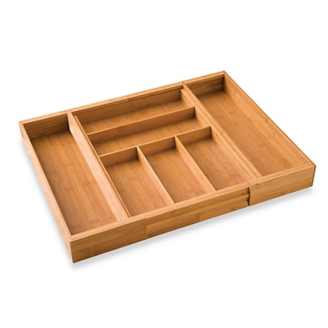 Bamboo Expandable Cutlery Tray