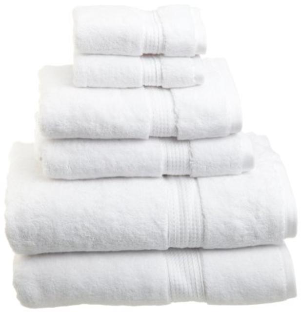 Superior 900 Gram Egyptian Cotton 6-Piece Towel Set, White