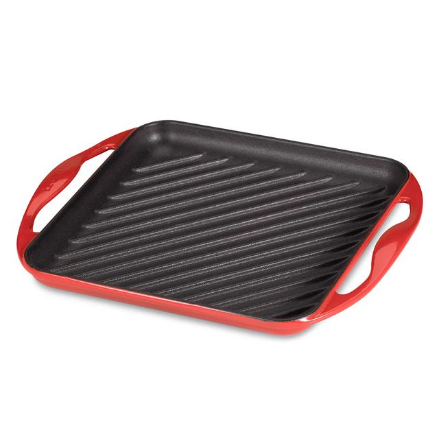 Le Creuset® 9.5-Inch Skinny Square Grill in Red