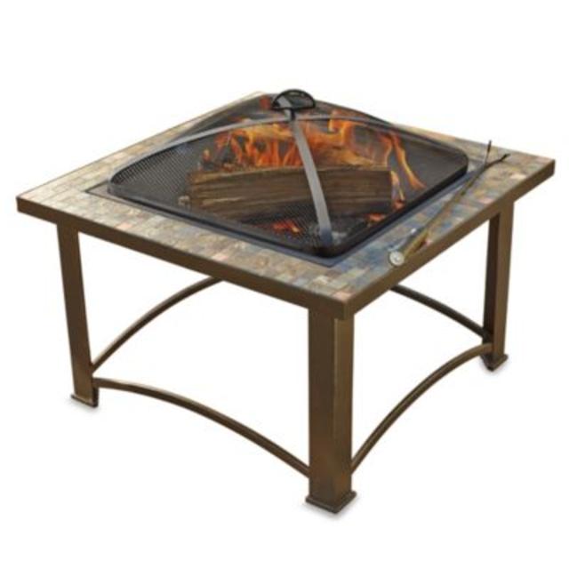 32-Inch Wood Burning Slate Firepit