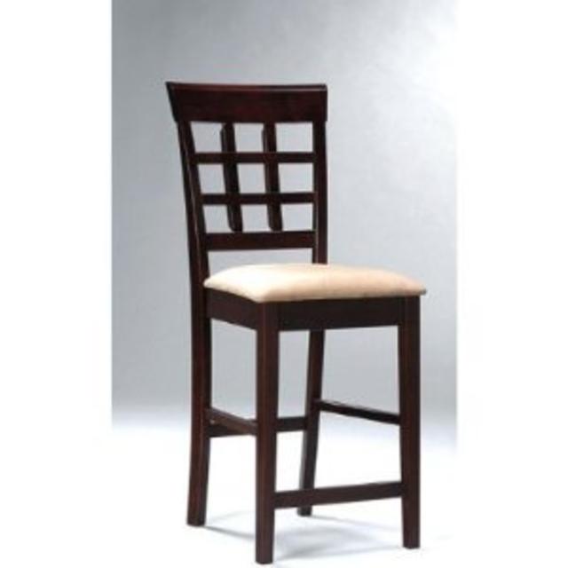 Set Of 2 Contemporary Style Cappuccino Finish Counter Hiehgt Stools