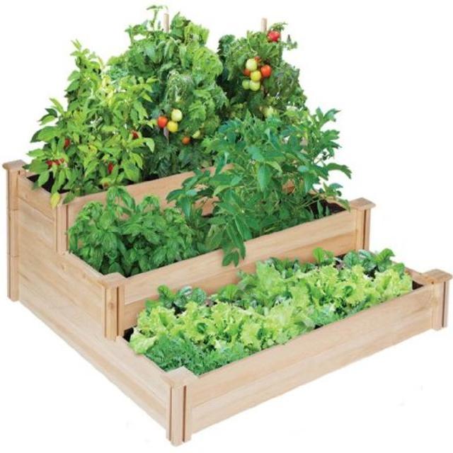 Greenes 4 Ft. X 4 Ft. X 21 In. Tiered Cedar Raised Garden Bed