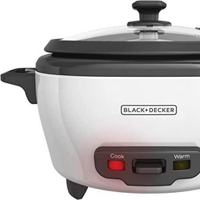 BLACK+DECKER 6-Cup Rice Cooker with Steaming Basket