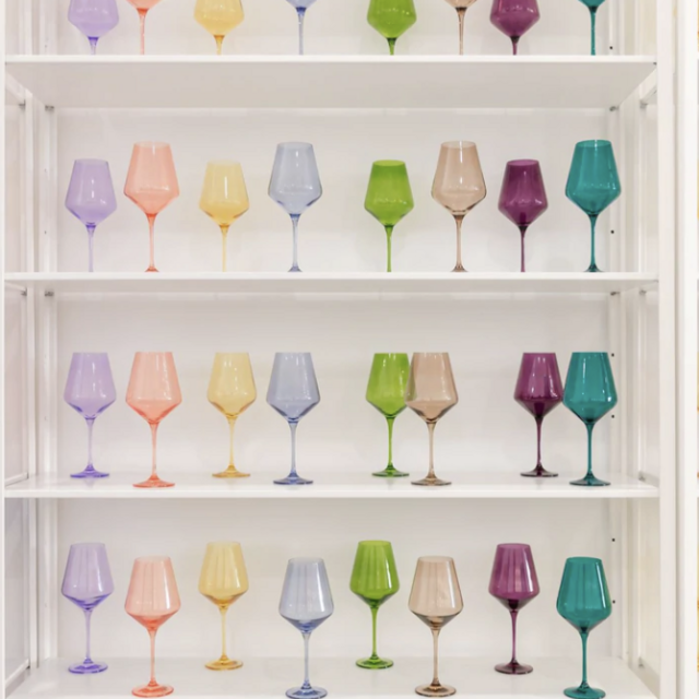 Estelle Colored Stemmed Wine Glasses