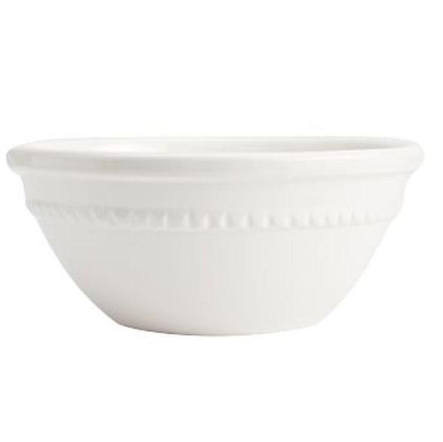 Napoli Handcrafted Ceramic Medium Serve Bowl, White