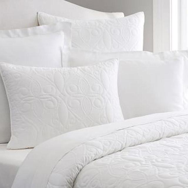 Washed Cotton Quilt, Full/Queen, White