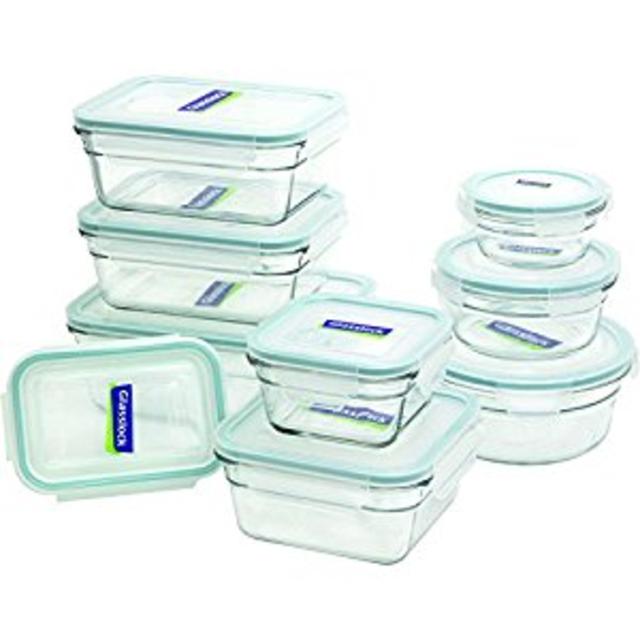 Glass Locking Tupperware Set (18 piece)