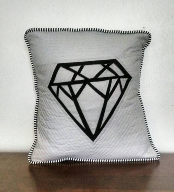 Modern diamond pillow