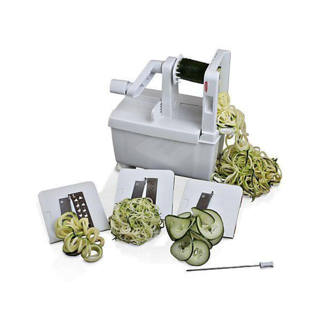 Paderno World Cuisine A4982799 Tri-Blade Plastic Spiral Vegetable Slicer