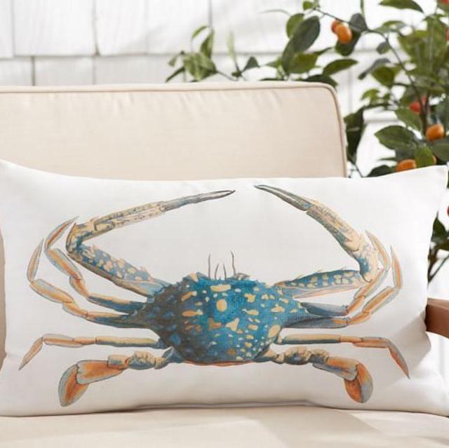 Outdoor La Paz Crab Pillow