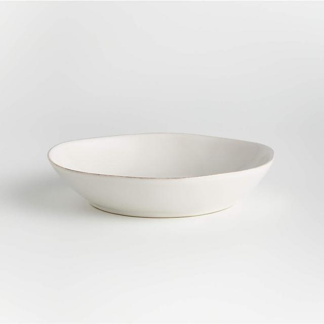 Crate and Barrel | Marin Low Bowl - White