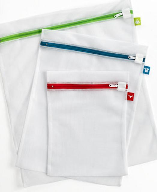 Whitmor Mesh Wash Bags, Set of 3 Color Coded