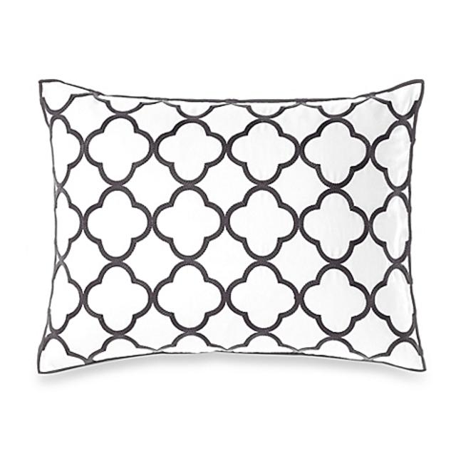 Vera Wang Home Pom Pom Breakfast Throw Pillow in Grey/White