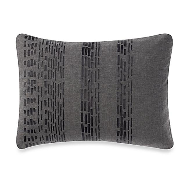 Vera Wang Home Pom Pom Ribbon Breakfast Throw Pillow in Grey