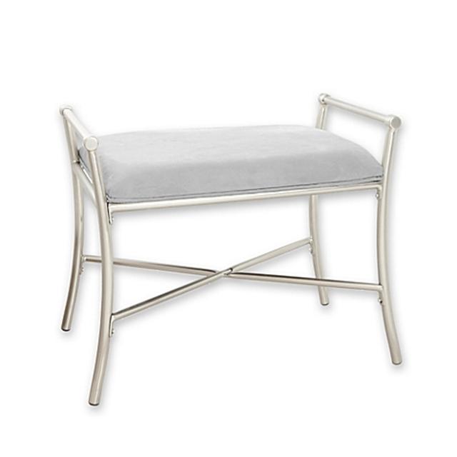 Harlow Vanity Bench in Brushed Nickel