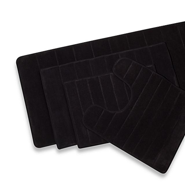 Microdry® Ultimate Performance THE ORIGINAL Memory Foam 17-Inch x 24-Inch Bath Mat in Black